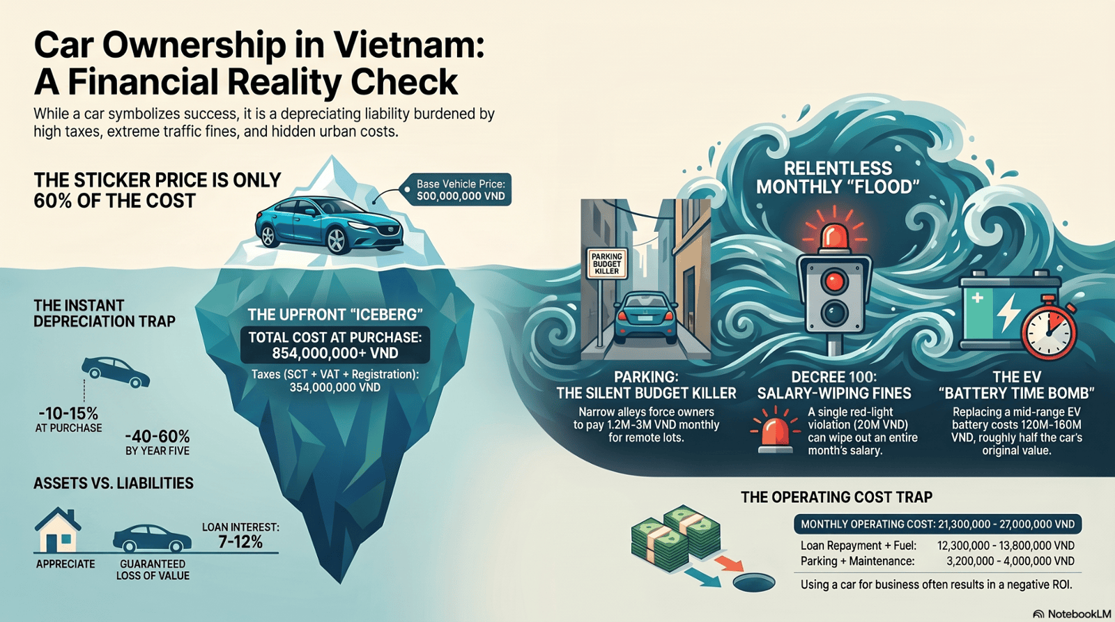 Why Vietnamese love to own a car but regret it afterwards?